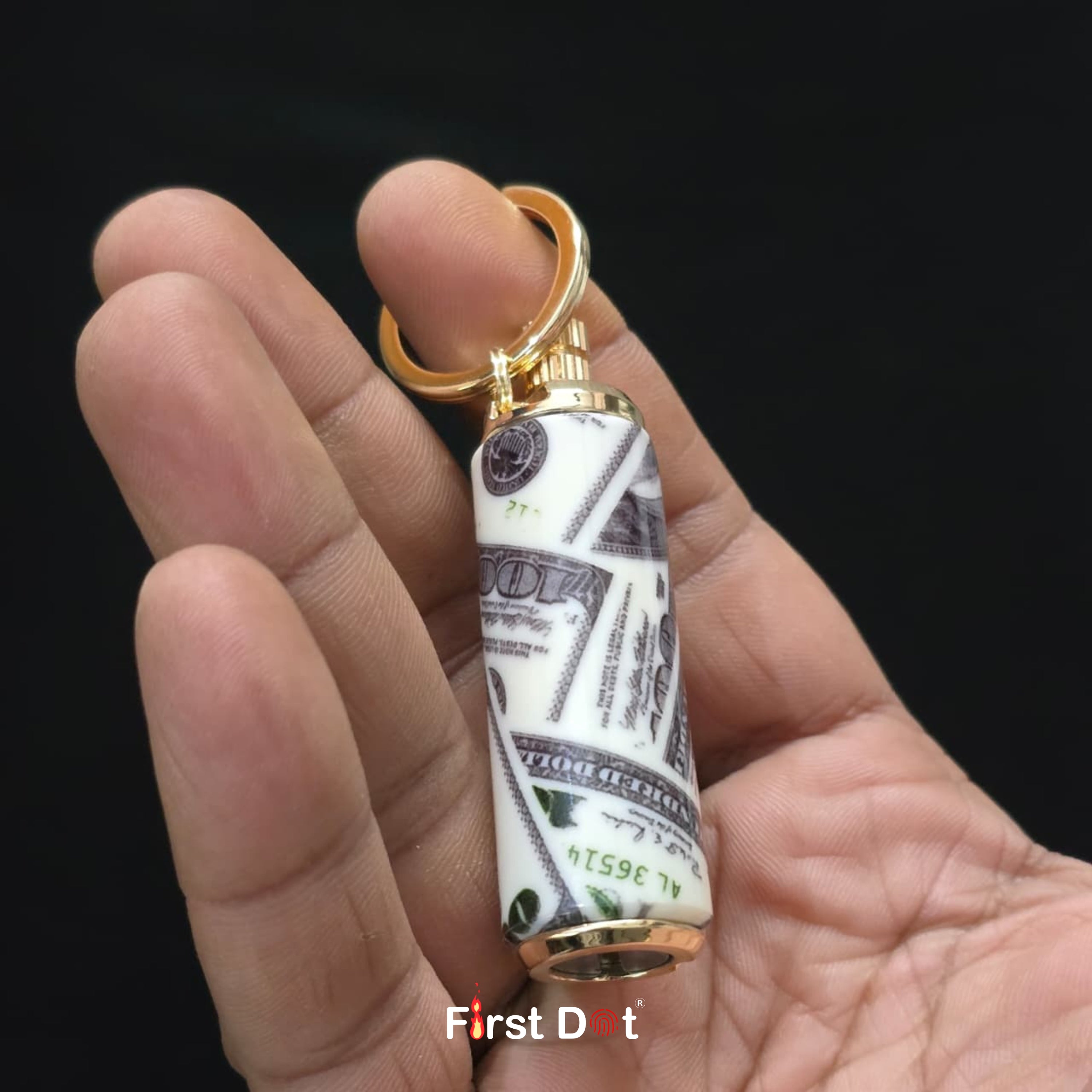 HONEST Permanent Match Keychain Oil Lighter (Dollar)