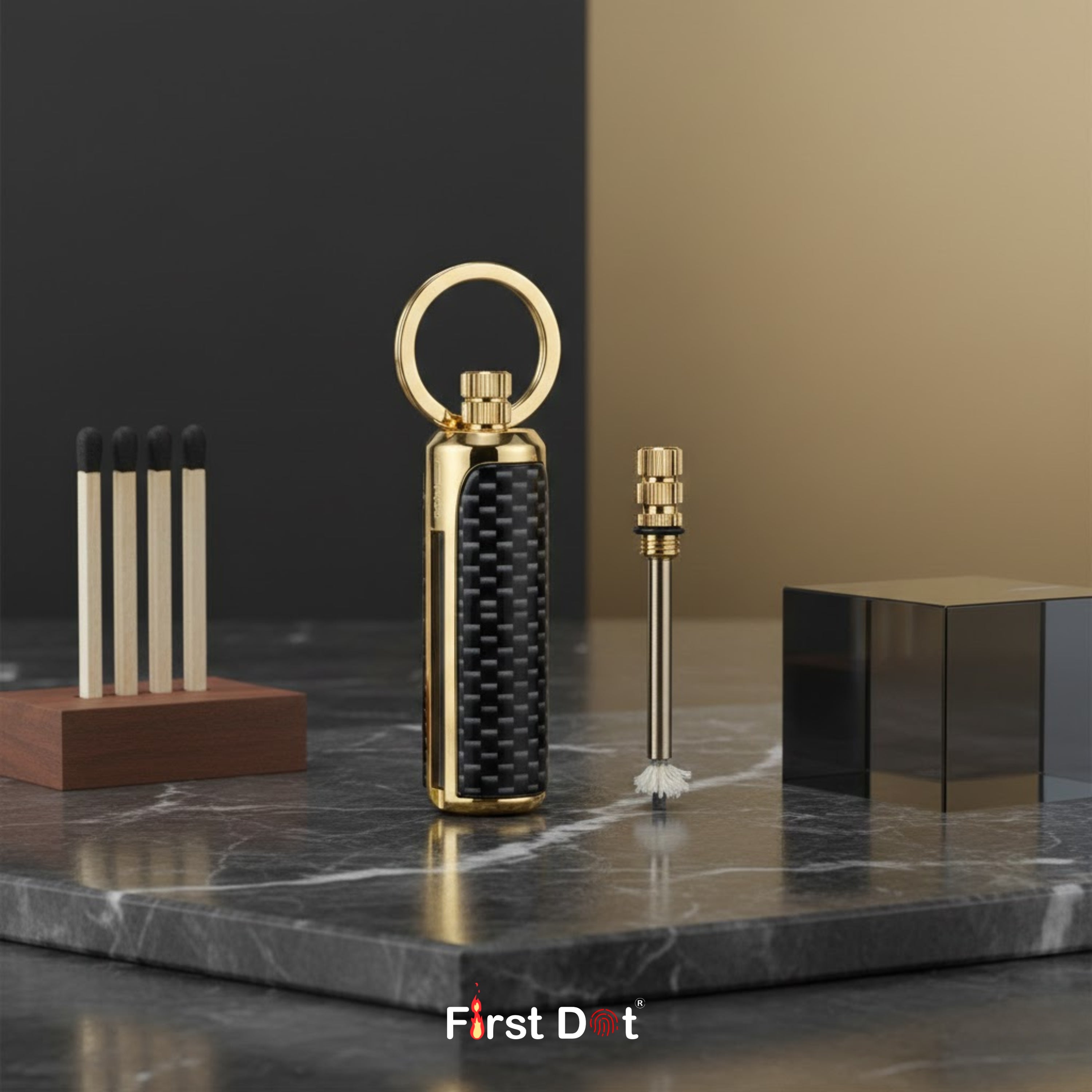 HONEST Permanent Match Keychain Oil Lighter