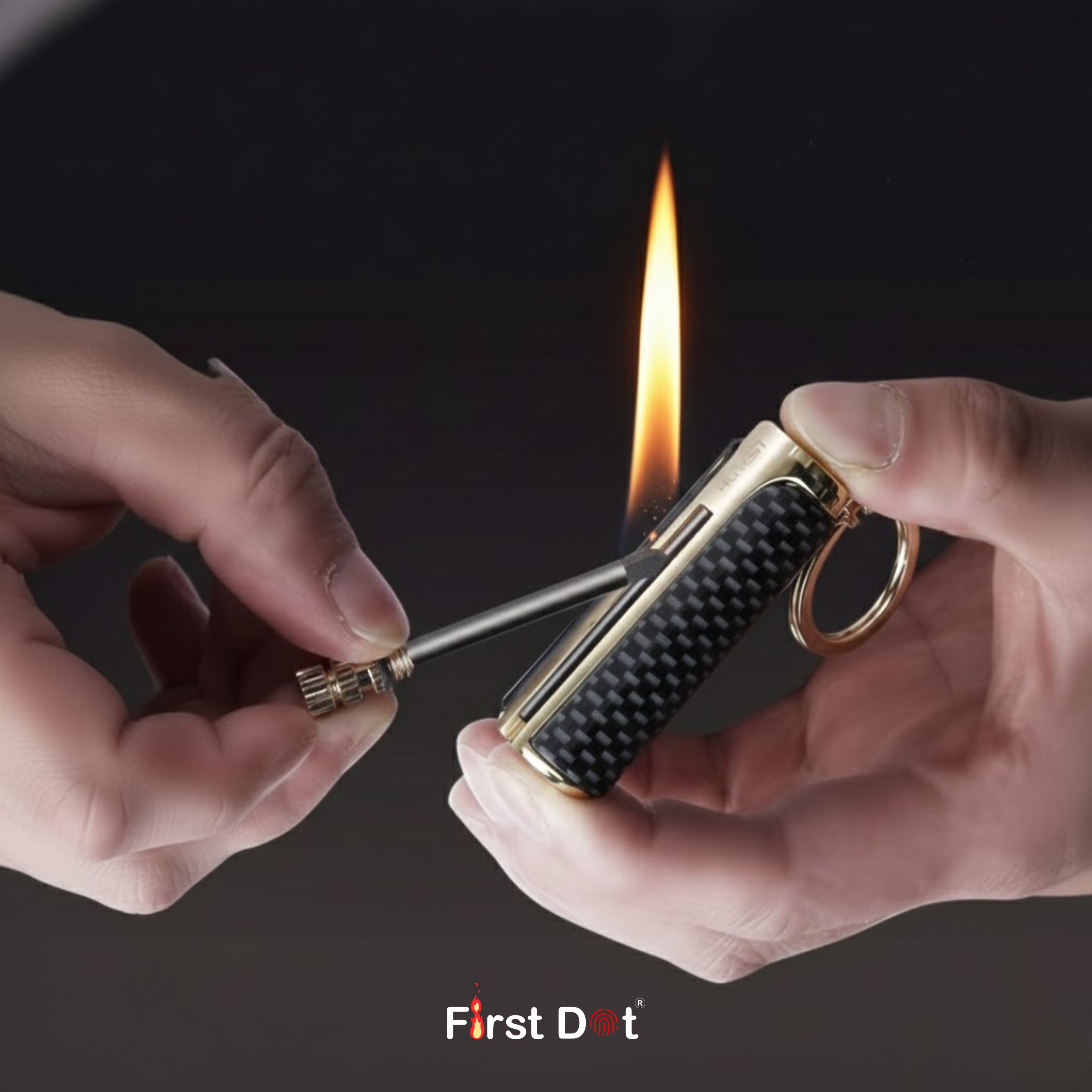 HONEST Permanent Match Keychain Oil Lighter