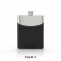 Half Leather Wrapped Hip Flask | Stainless Steel Pocket Flask for Travel