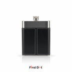 Half Leather Wrapped Hip Flask | Stainless Steel Pocket Flask for Travel