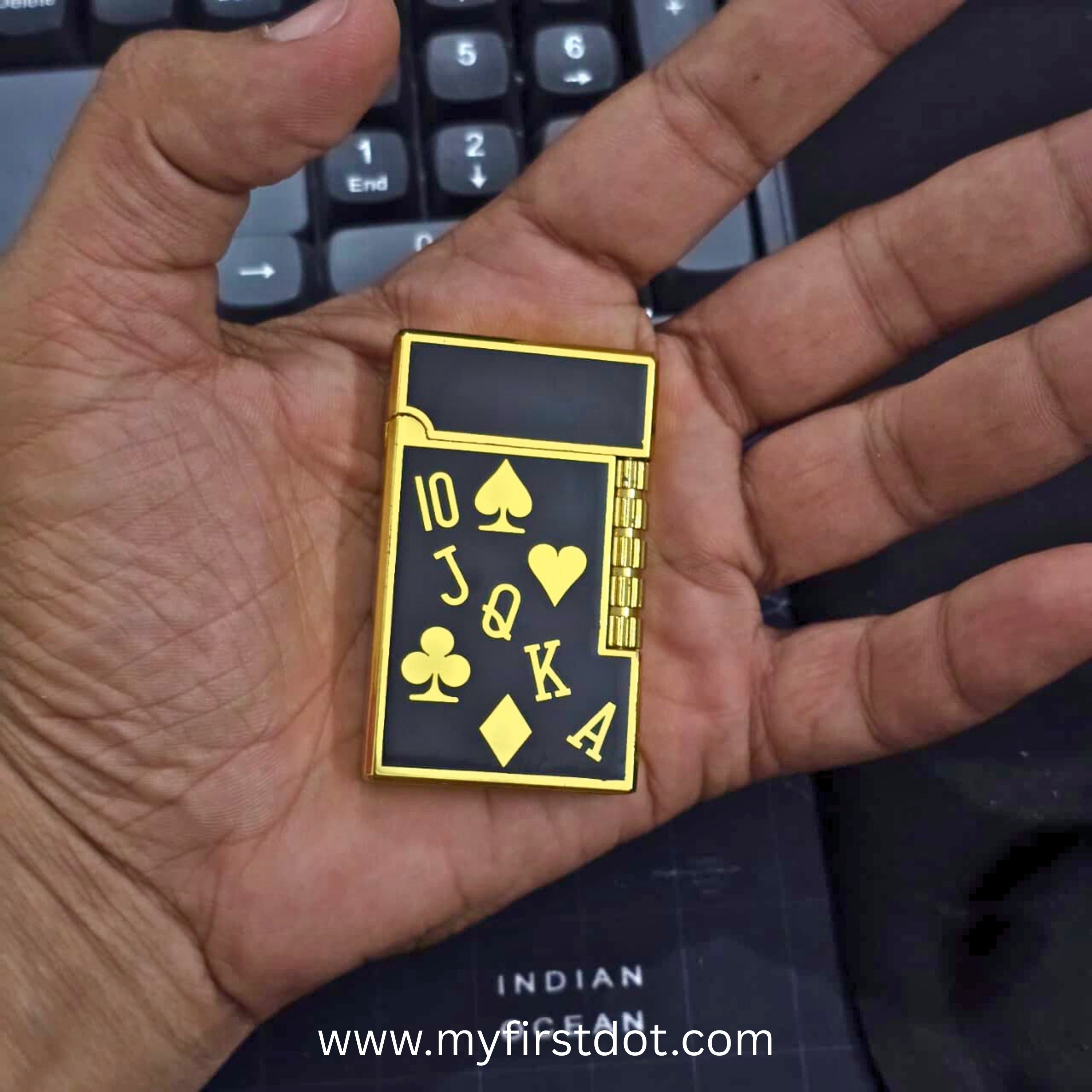 Ikka Premium Metal Body Side-Roller Flint Lighter (Butane Gas)