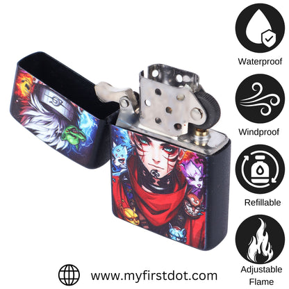 Itachi Uchiha Windproof Cigarette Lighter for Men | Pocket Classic Lighter for Smoking | | First Dot
