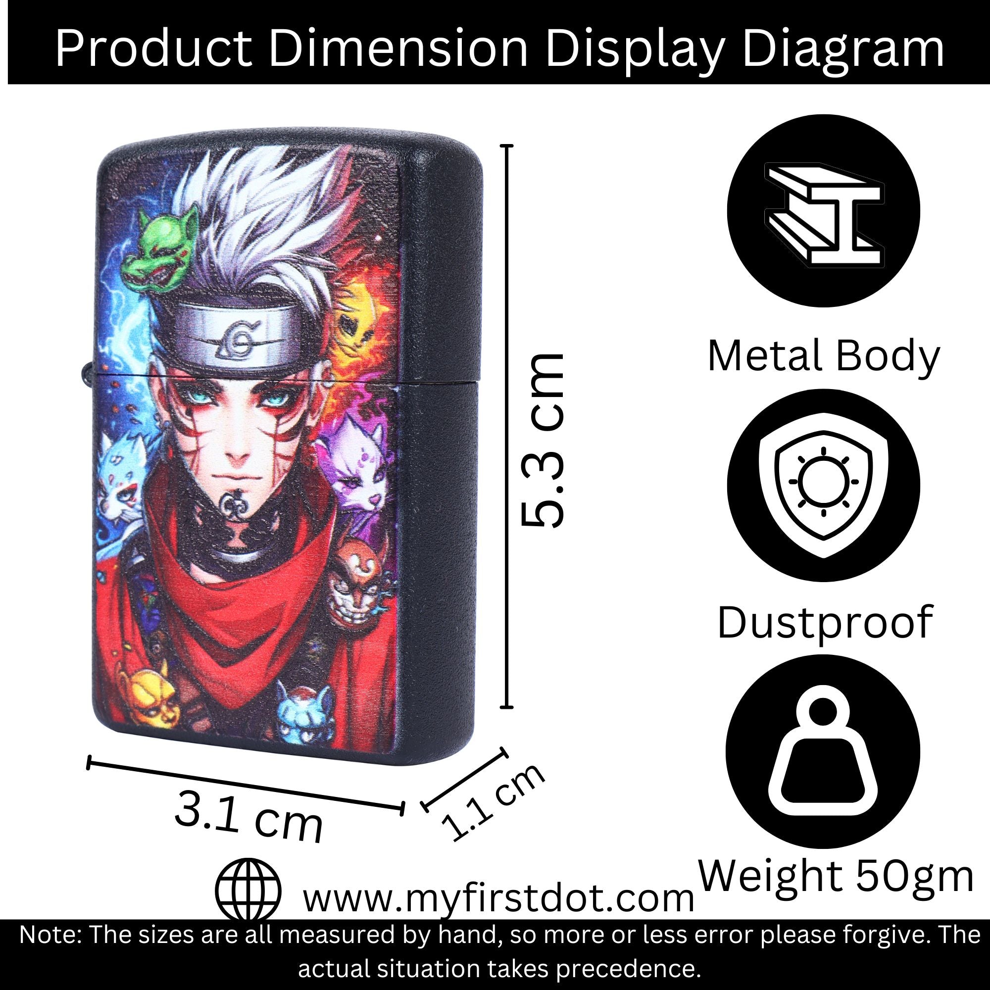 Itachi Uchiha Windproof Cigarette Lighter for Men | Pocket Classic Lighter for Smoking | | First Dot