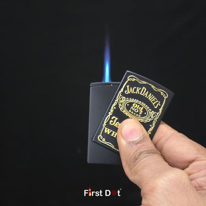 Embossed Black Jet Flame Lighter