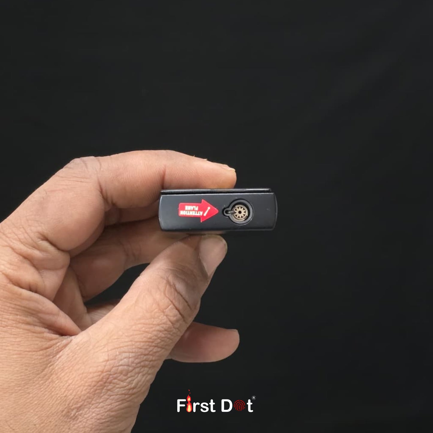 Embossed Black Jet Flame Lighter