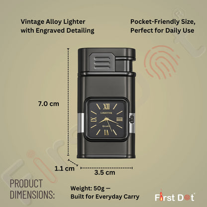 Premium ChronoLite Clock Lighter – Lighter for Men Grey