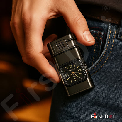 Premium ChronoLite Clock Lighter – Lighter for Men Grey