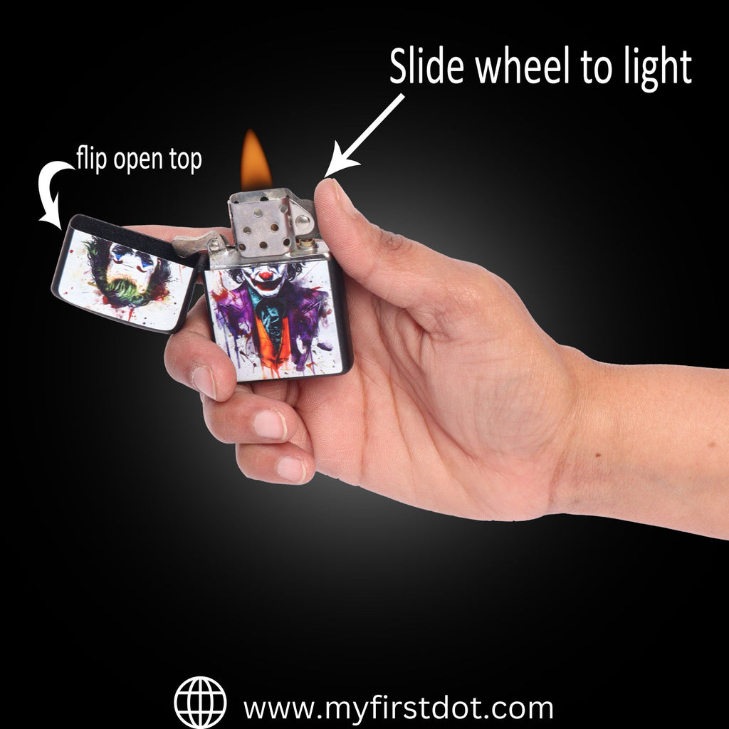 First Dot Joker Edition Windproof Cigarette Lighter