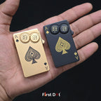 First Dot Kinetic Spade Gear Jet Flame Lighter