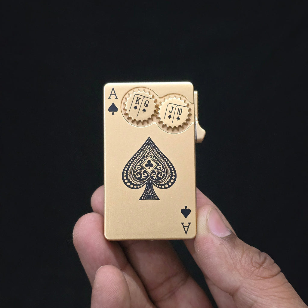 First Dot Kinetic Spade Gear Jet Flame Lighter