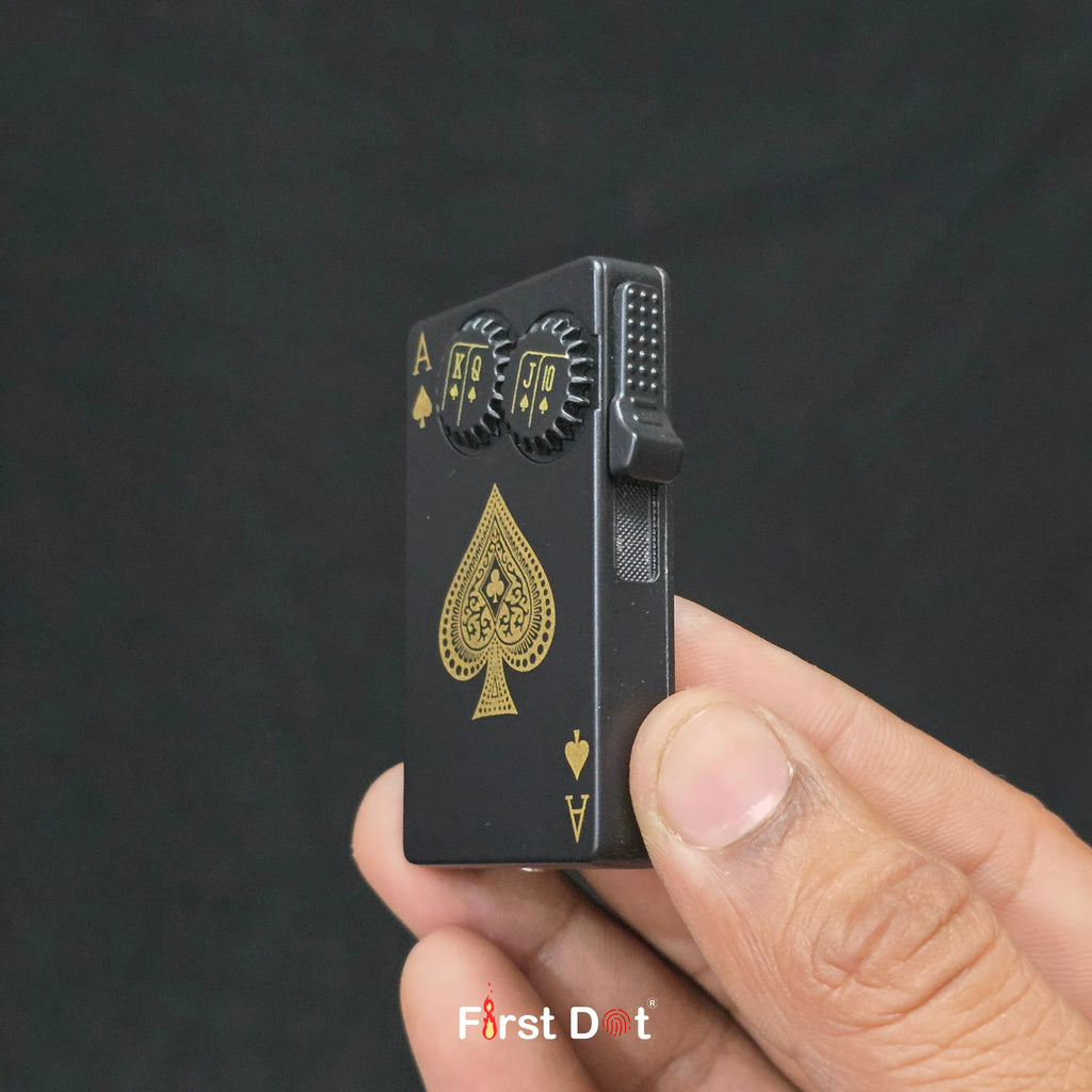 First Dot Kinetic Spade Gear Jet Flame Lighter