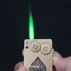 First Dot Kinetic Spade Gear Jet Flame Lighter