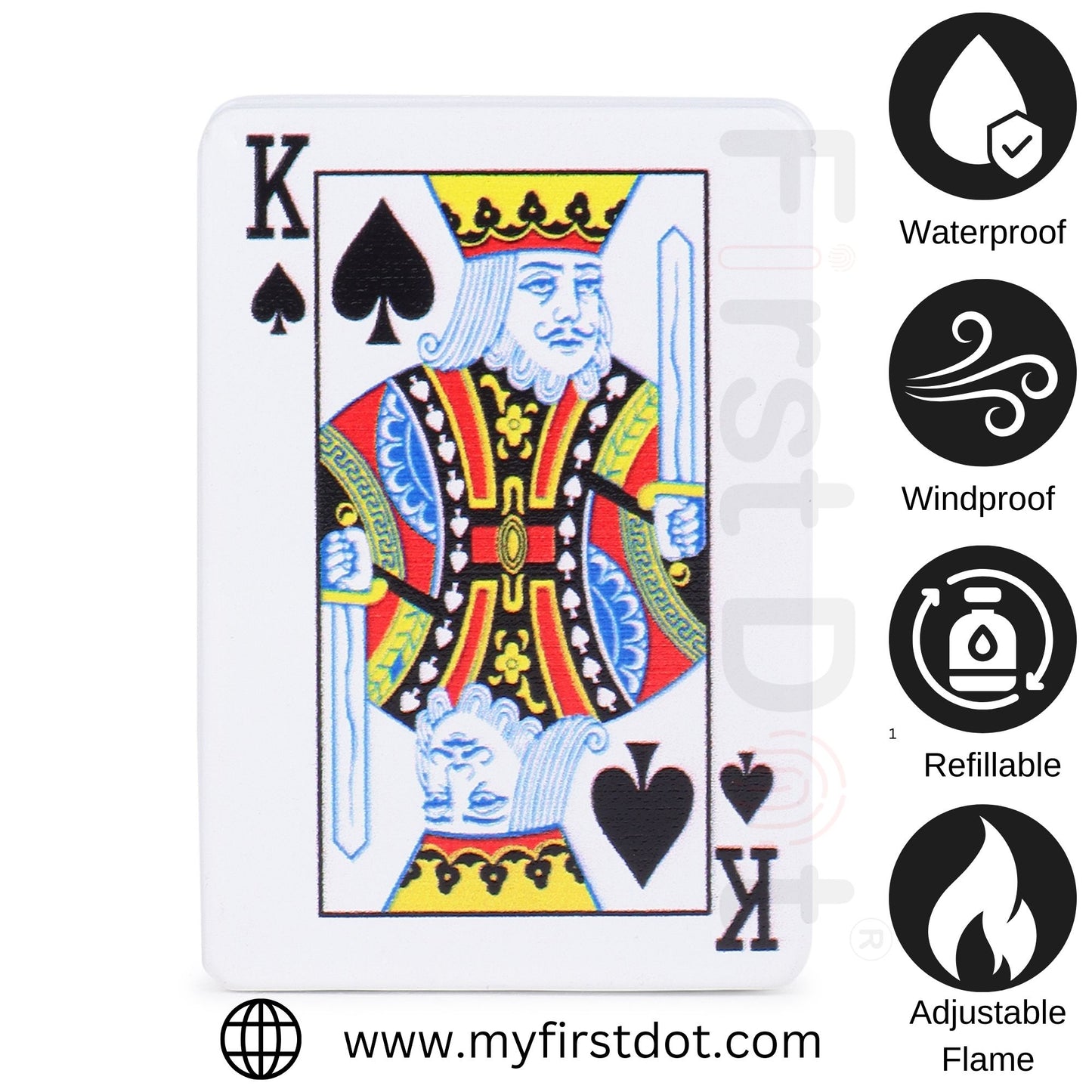 King Premium Refillable Cigarette Lighter – Perfect for Gifting | First Dot