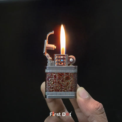 Classic Leather Wrap Metal Lighter