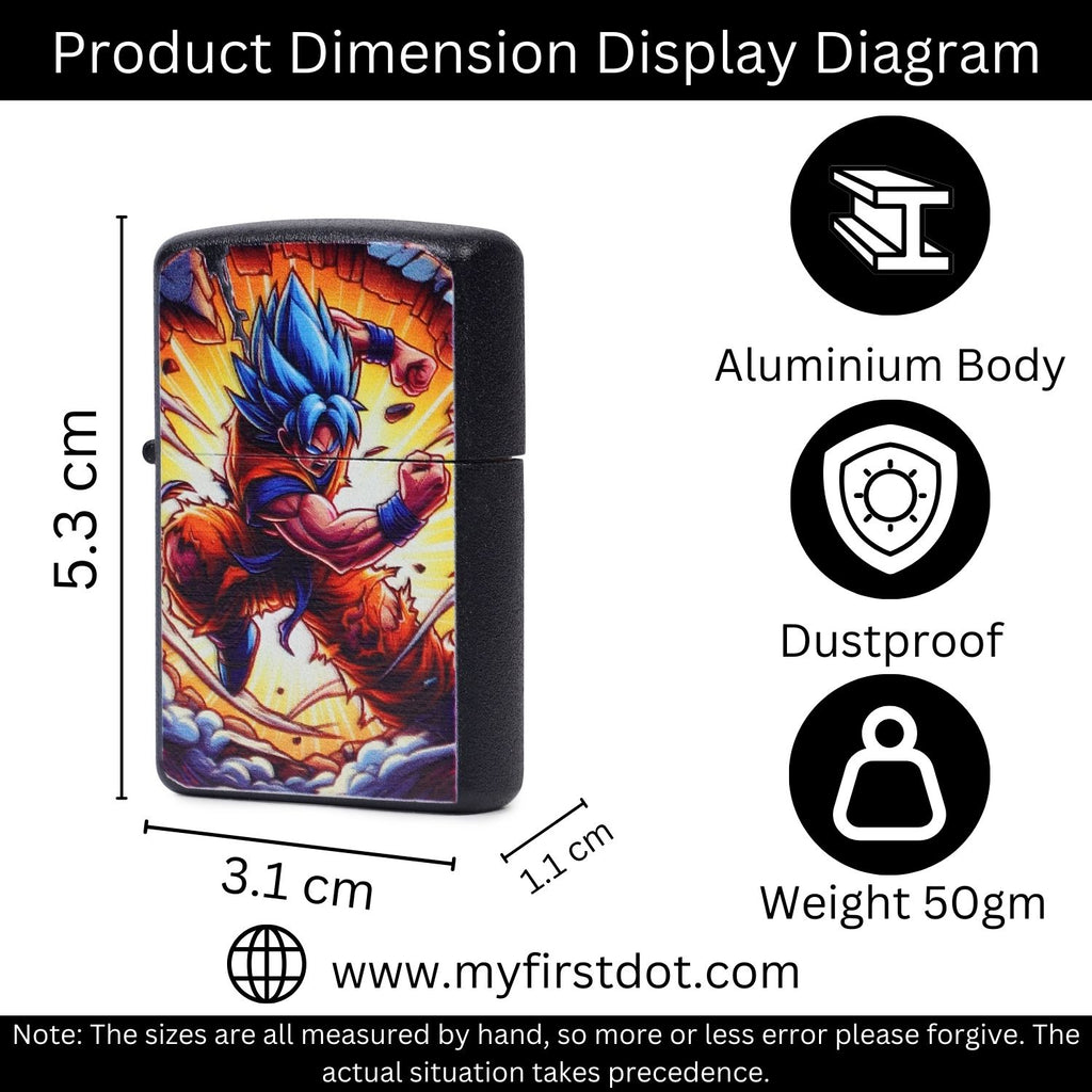 First Dot Super Saiyan Blue Goku Windproof Cigarette Lighter