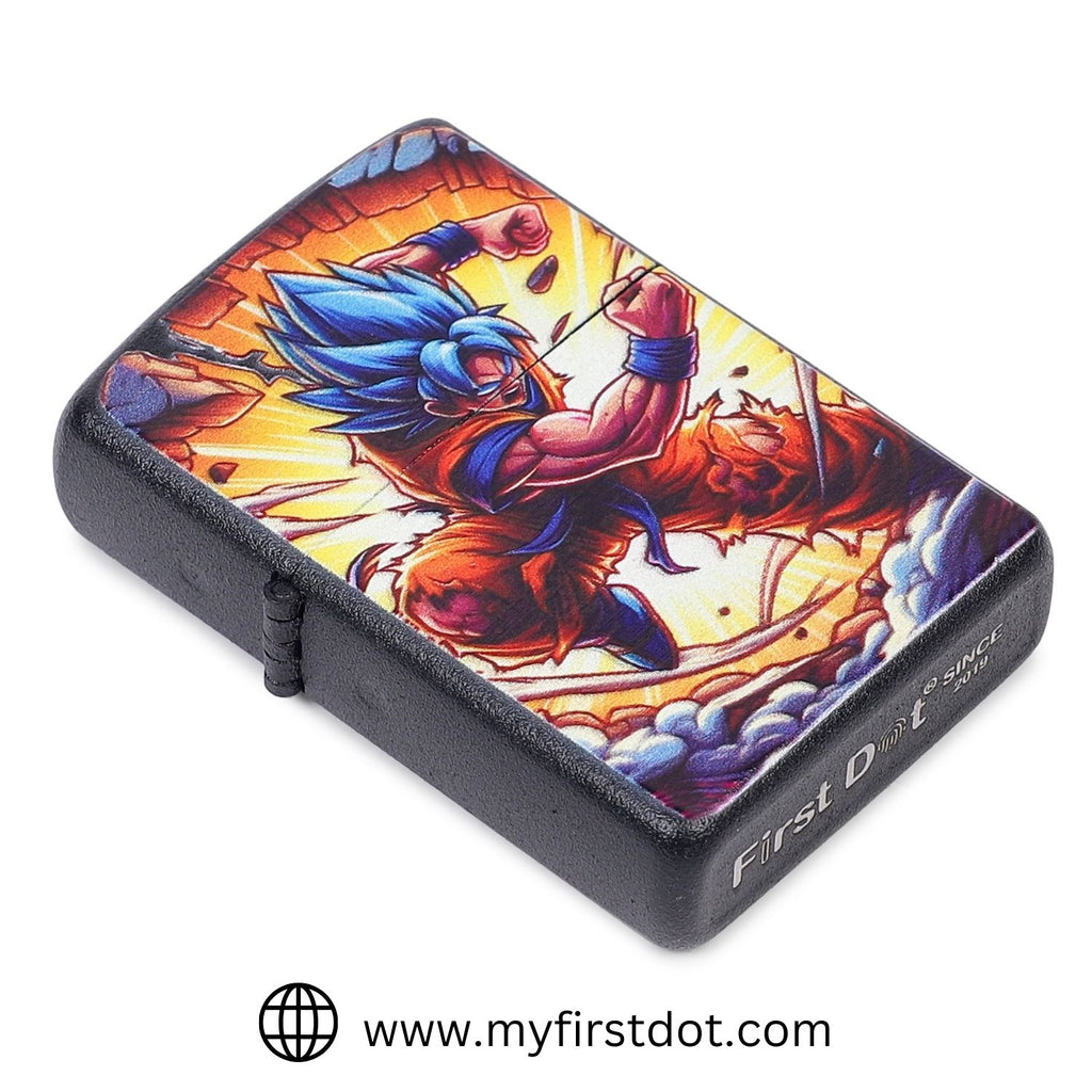 First Dot Super Saiyan Blue Goku Windproof Cigarette Lighter