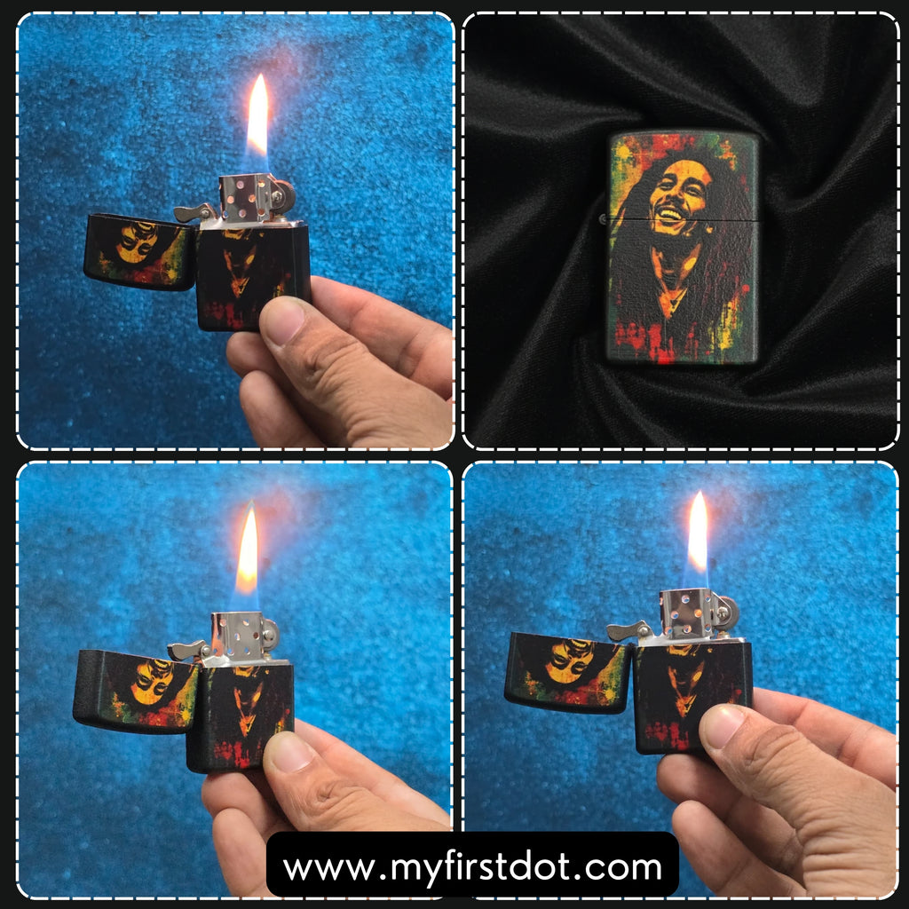 First Dot Legendary Bob Marley Classic Lighter – Windproof Cigarette Lighter