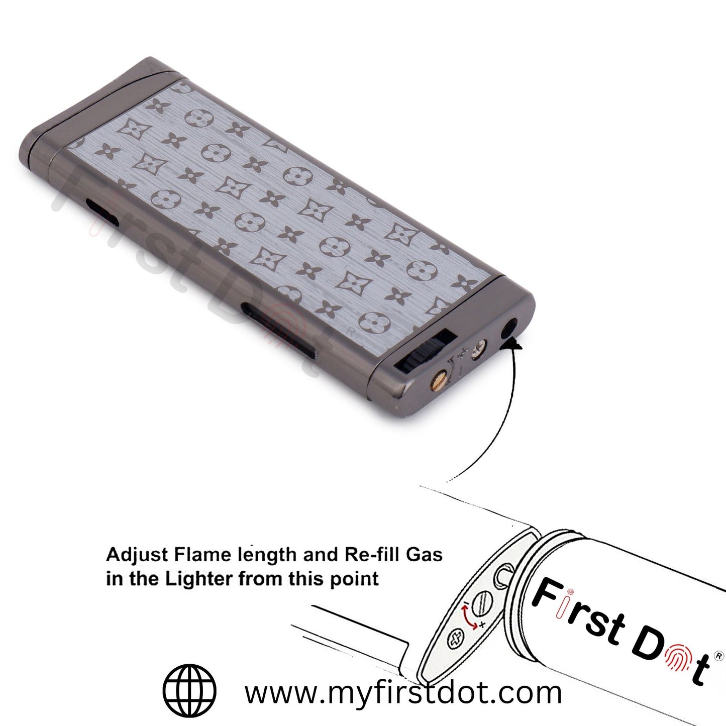 Louis Vuitton Premium Refillable Cigarette Lighter – Perfect for Gifting | First Dot
