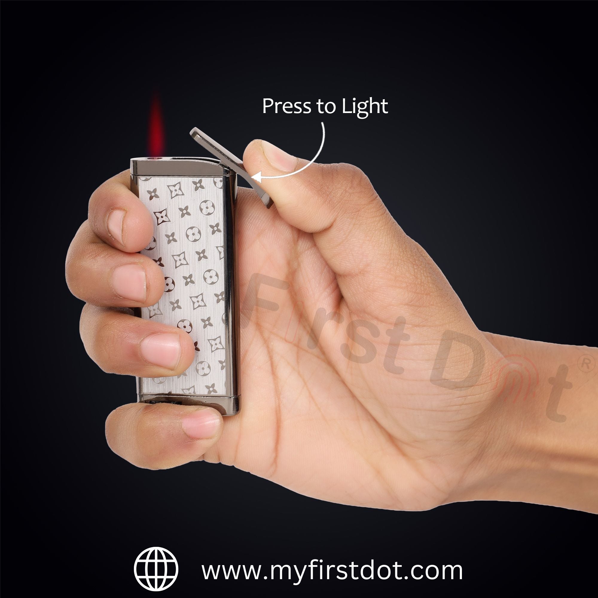 Louis Vuitton Red Jet Flame Lighter | Windproof Cigarette Lighter