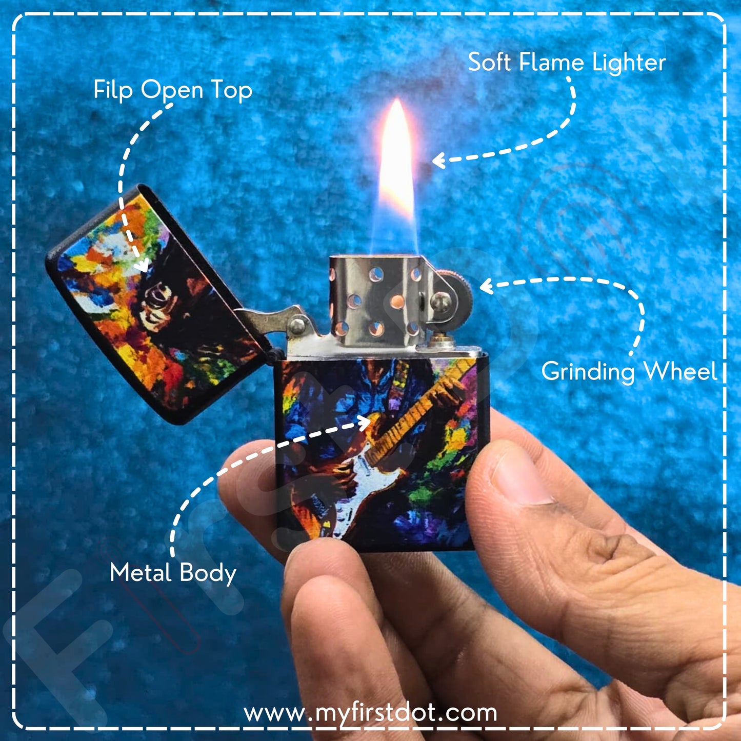 Marley One Love Classic Lighter – Windproof Cigarette Lighter