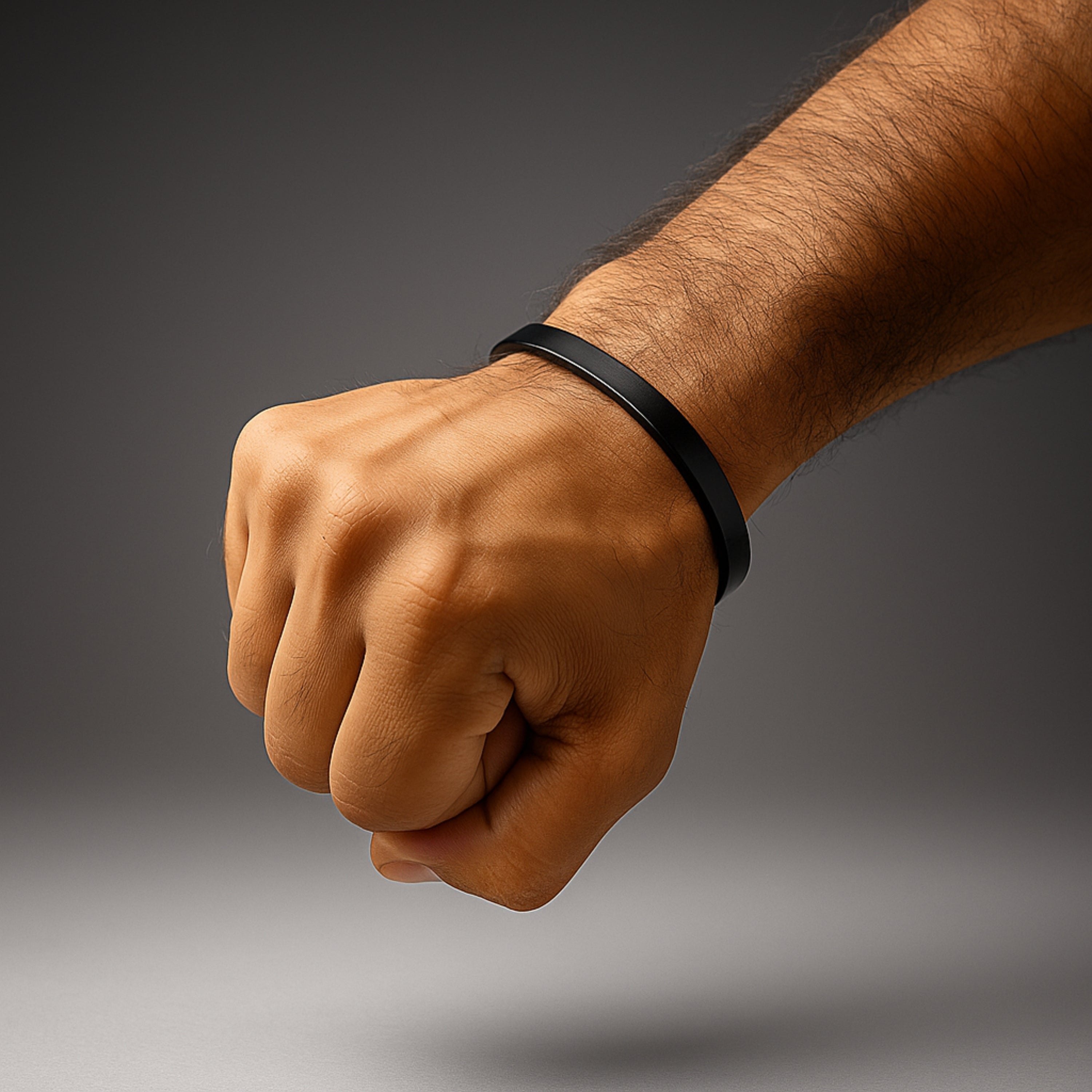 Men’s Oval Bracelet – Bold Minimalist Everyday Accessory Black