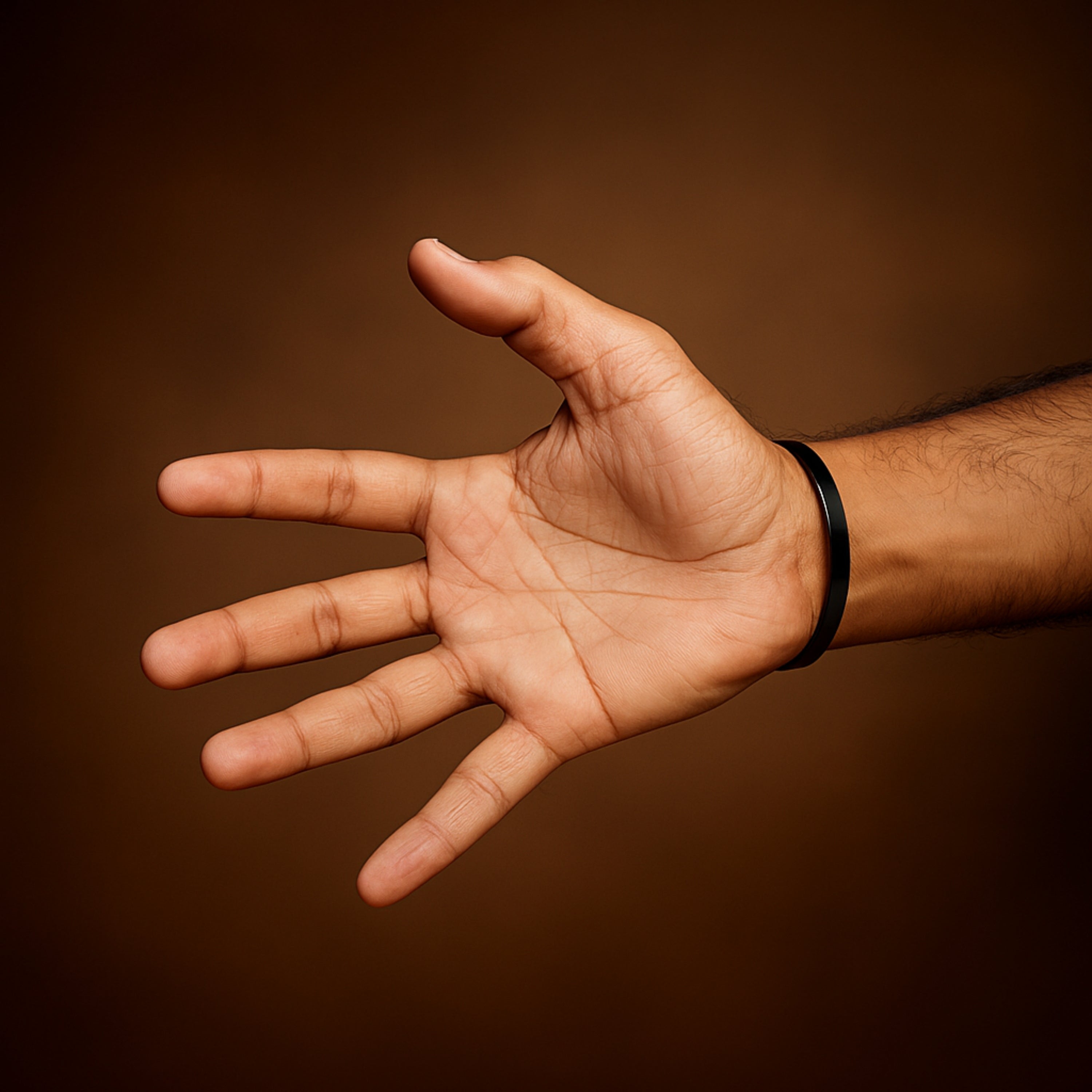 Men’s Oval Bracelet – Bold Minimalist Everyday Accessory Black