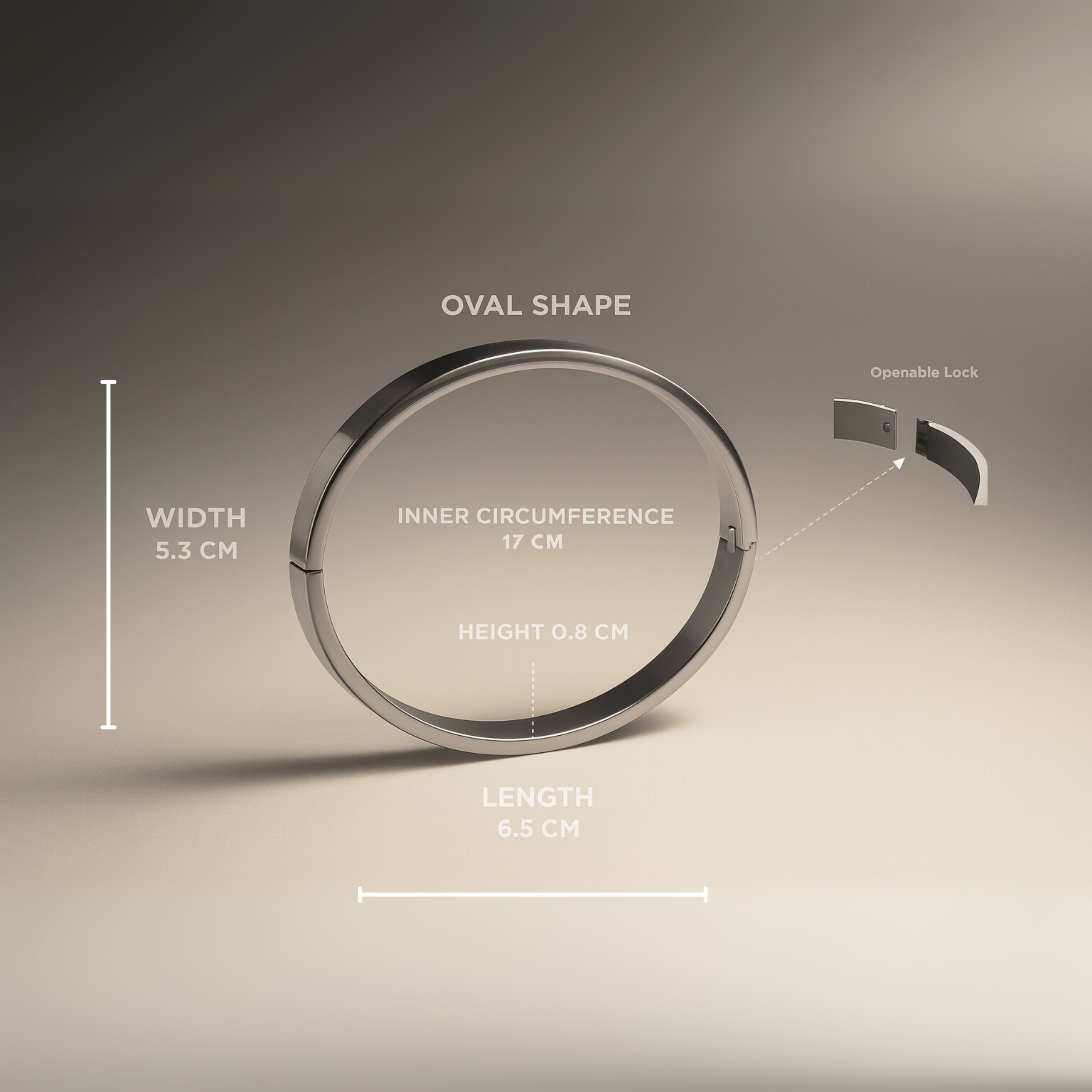 Men’s Oval Bracelet – Bold Minimalist Everyday Accessory Black