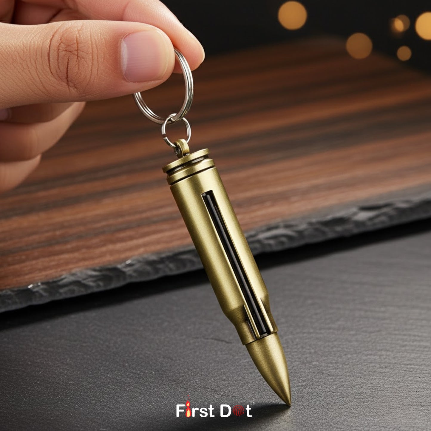 Metal Bullet Keychain Lighter | Flint Match Fire Starter for Outdoor & Camping