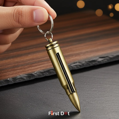 Metal Bullet Keychain Lighter | Flint Match Fire Starter for Outdoor & Camping