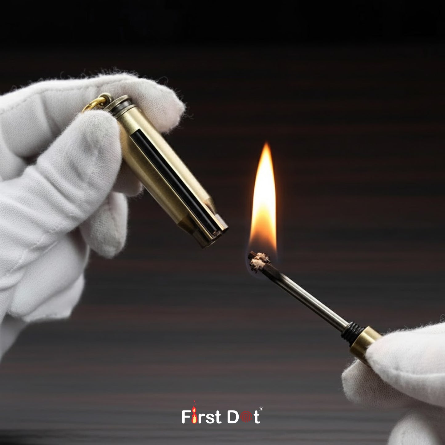 Metal Bullet Keychain Lighter | Flint Match Fire Starter for Outdoor & Camping