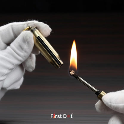 Metal Bullet Keychain Lighter | Flint Match Fire Starter for Outdoor & Camping