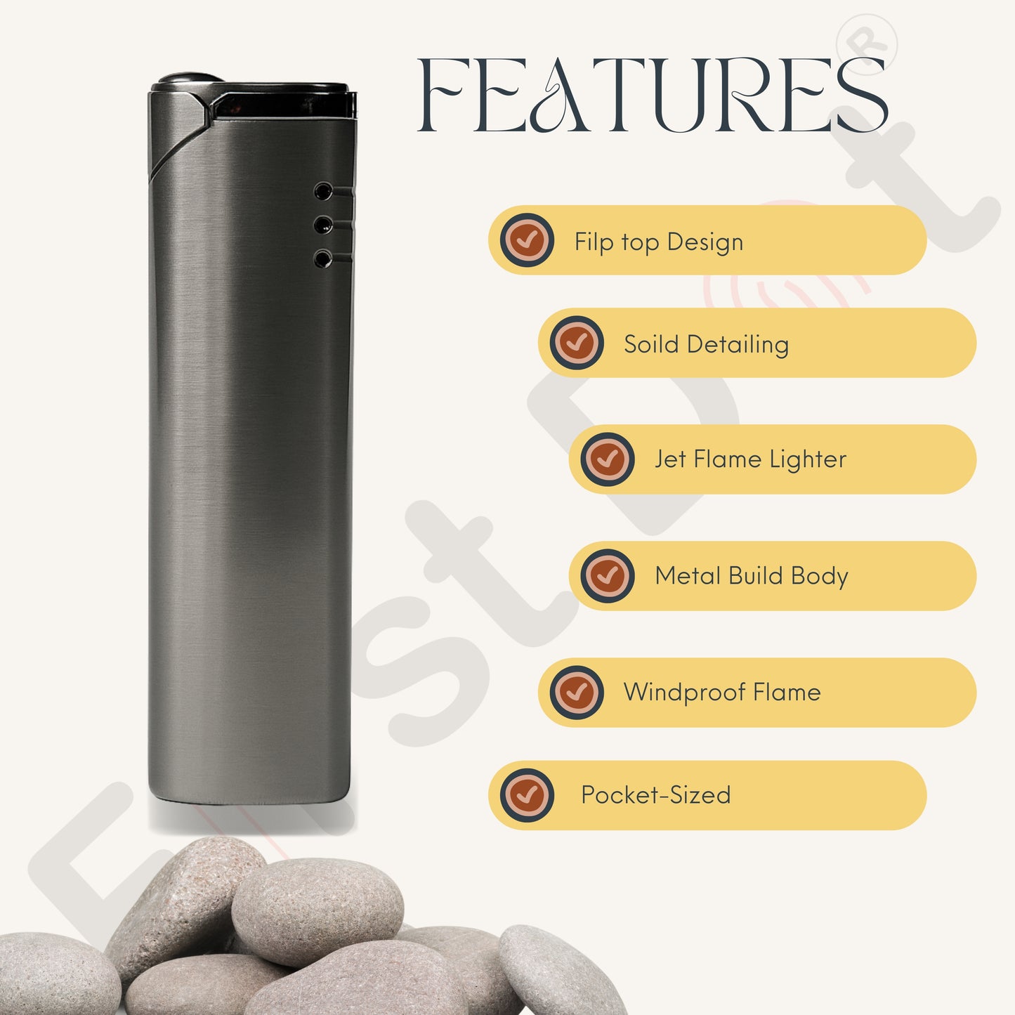 Slim Red Jet Flame Lighter | Windproof Cigarette Lighter