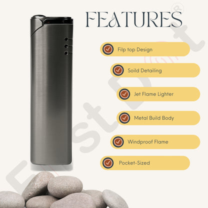 Slim Red Jet Flame Lighter | Windproof Cigarette Lighter