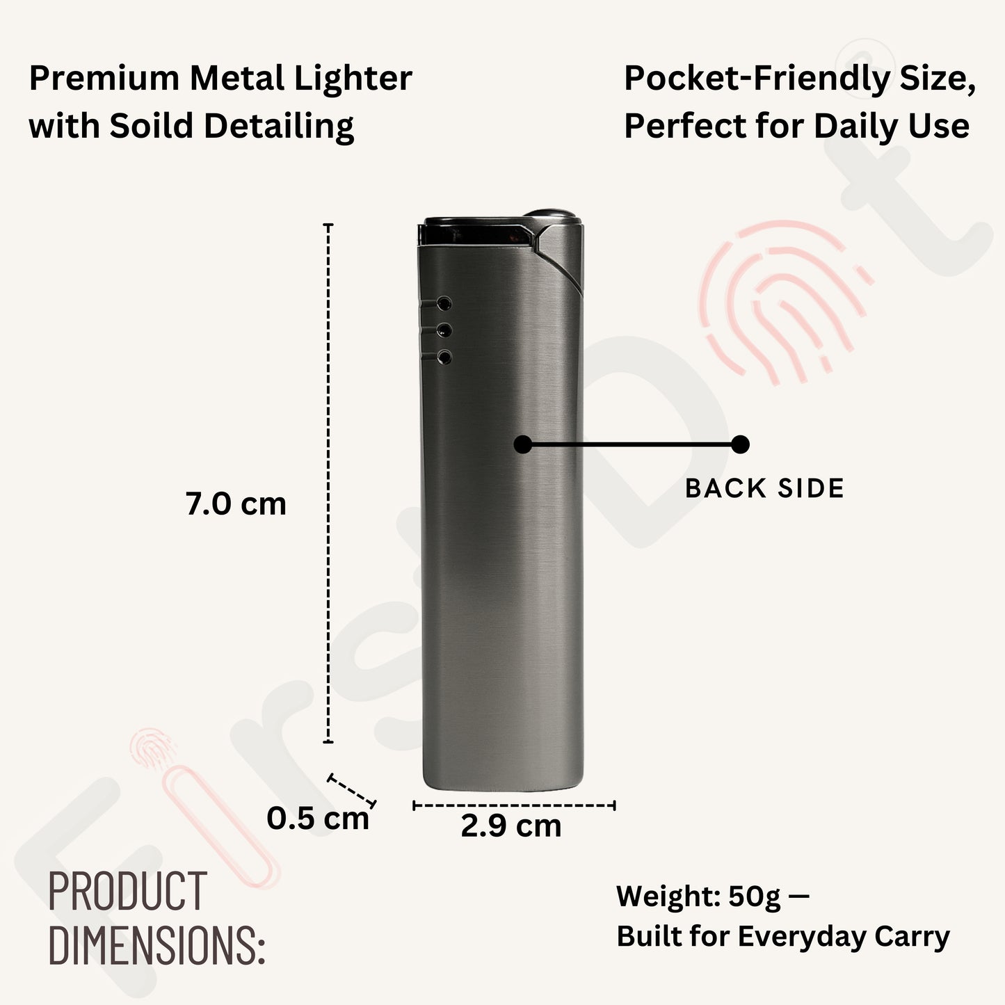 Slim Red Jet Flame Lighter | Windproof Cigarette Lighter