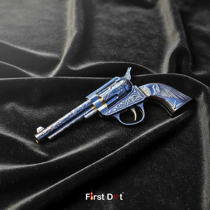 Mini Vintage Revolver Gun Lighter – Windproof Jet Flame | First Dot