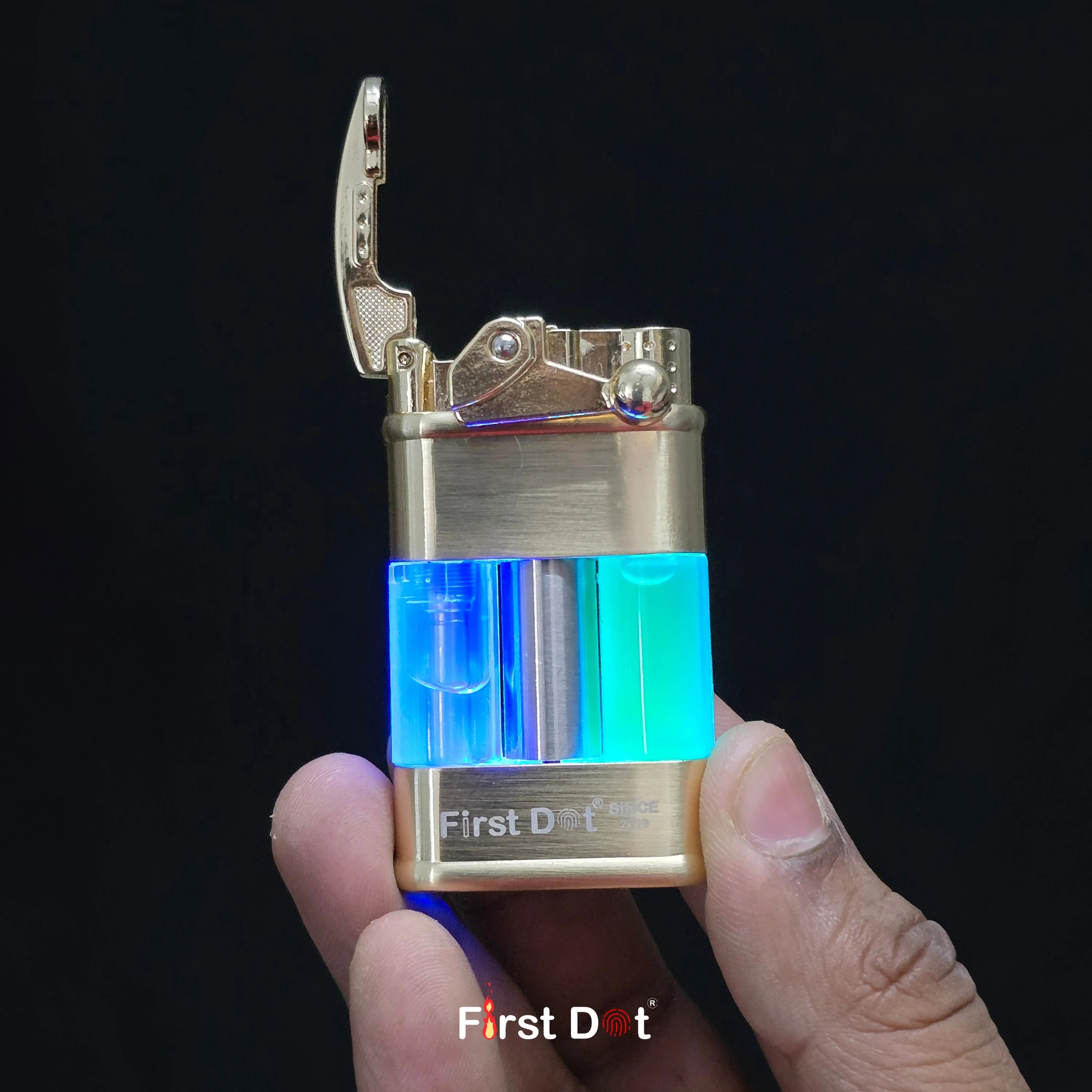 Neon Pulse LED Jet Flame Lighter