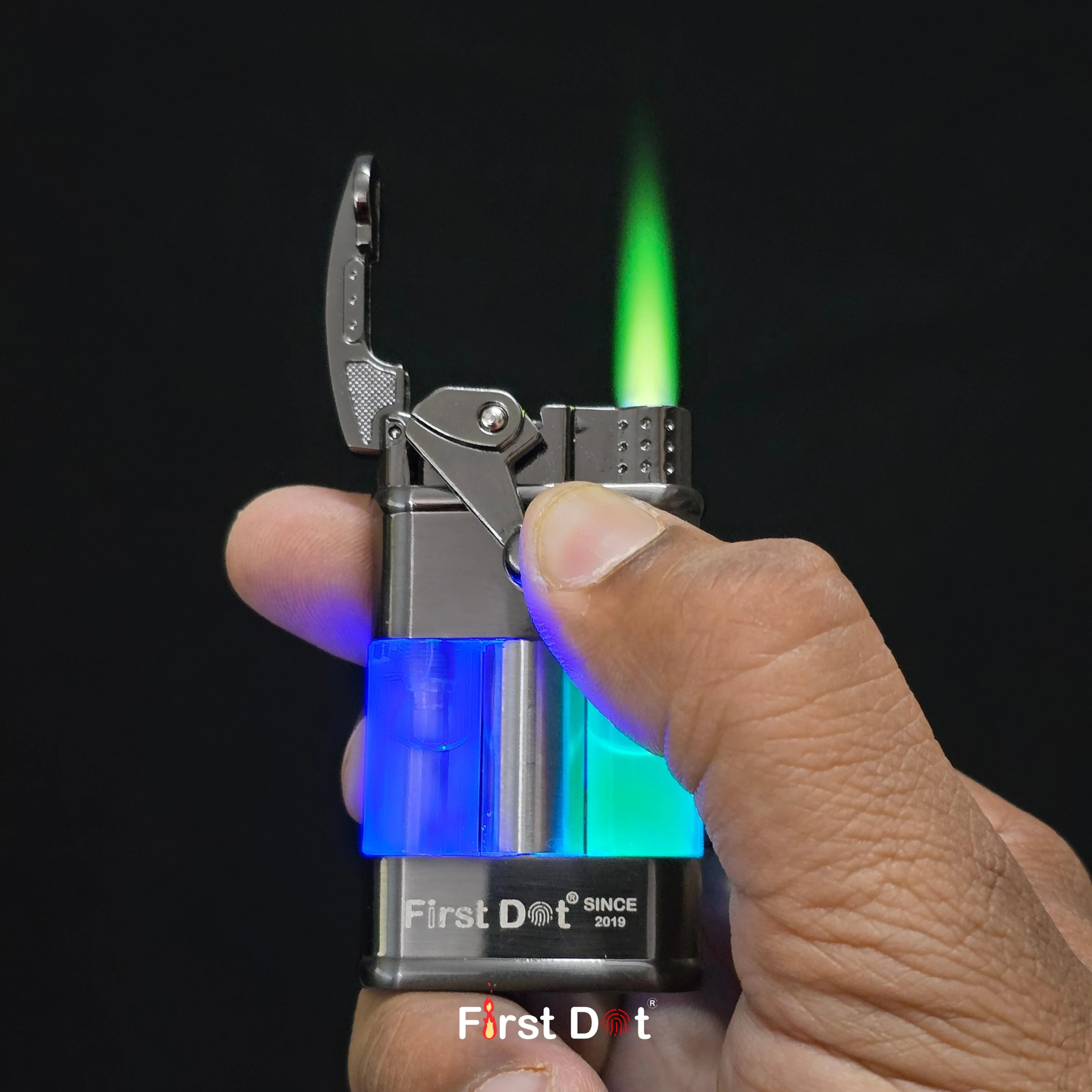Neon Pulse LED Jet Flame Lighter