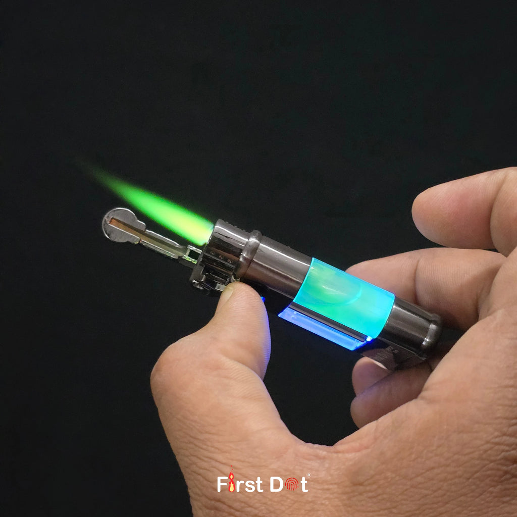 Neon Pulse LED Jet Flame Lighter