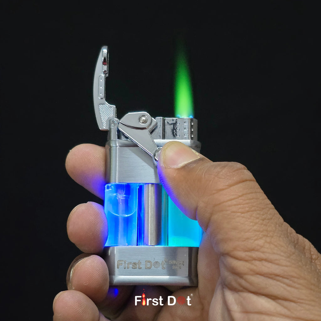 Neon Pulse LED Jet Flame Lighter