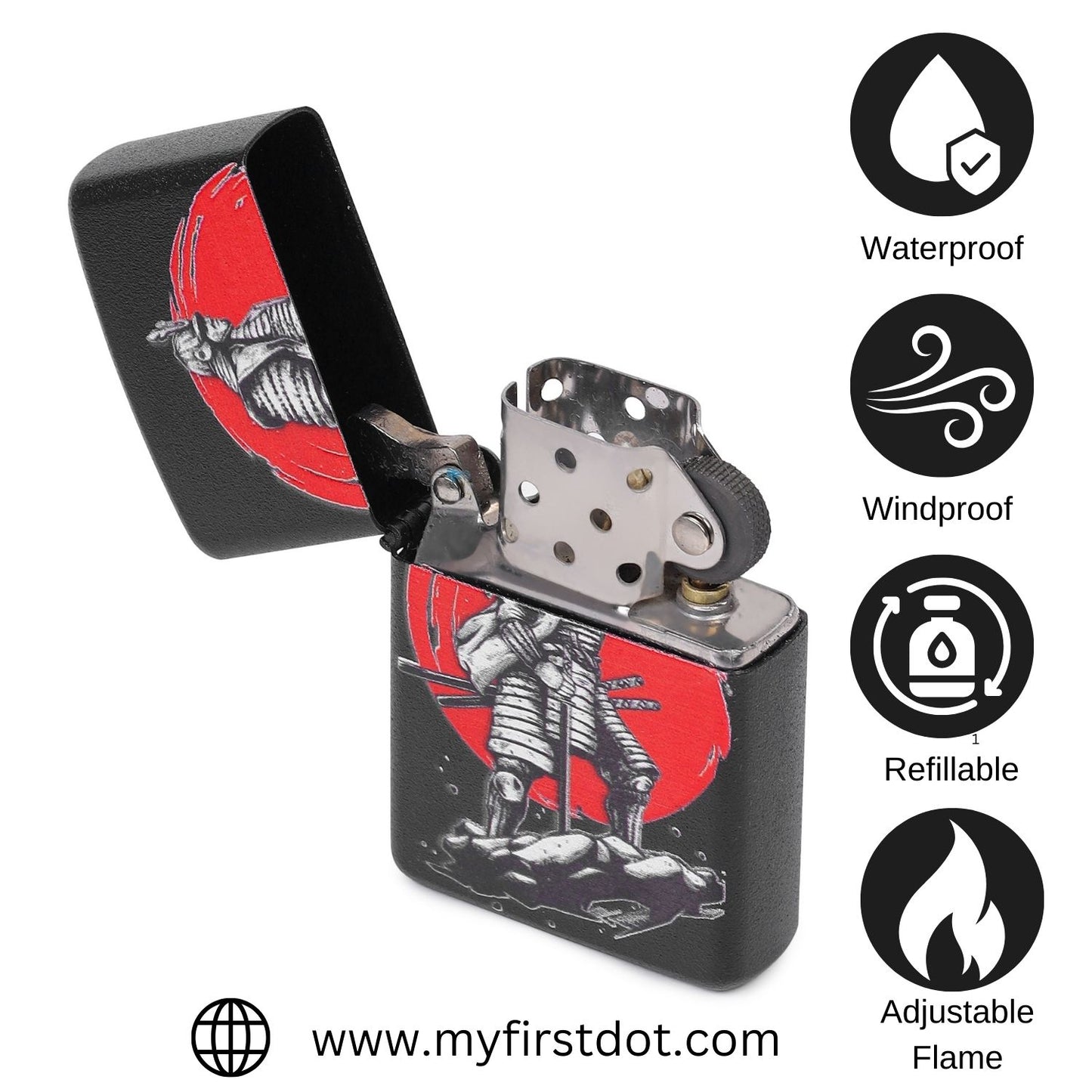 Ninja Samurai Warrior Windproof Lighter Gift for Men Pocket Lighter | First Dot