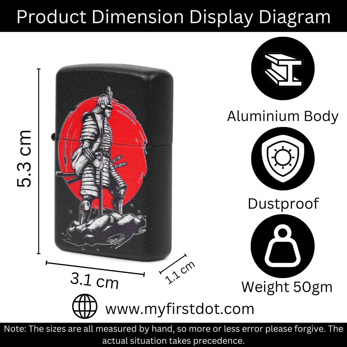 Ninja Samurai Warrior Windproof Lighter Gift for Men Pocket Lighter | First Dot
