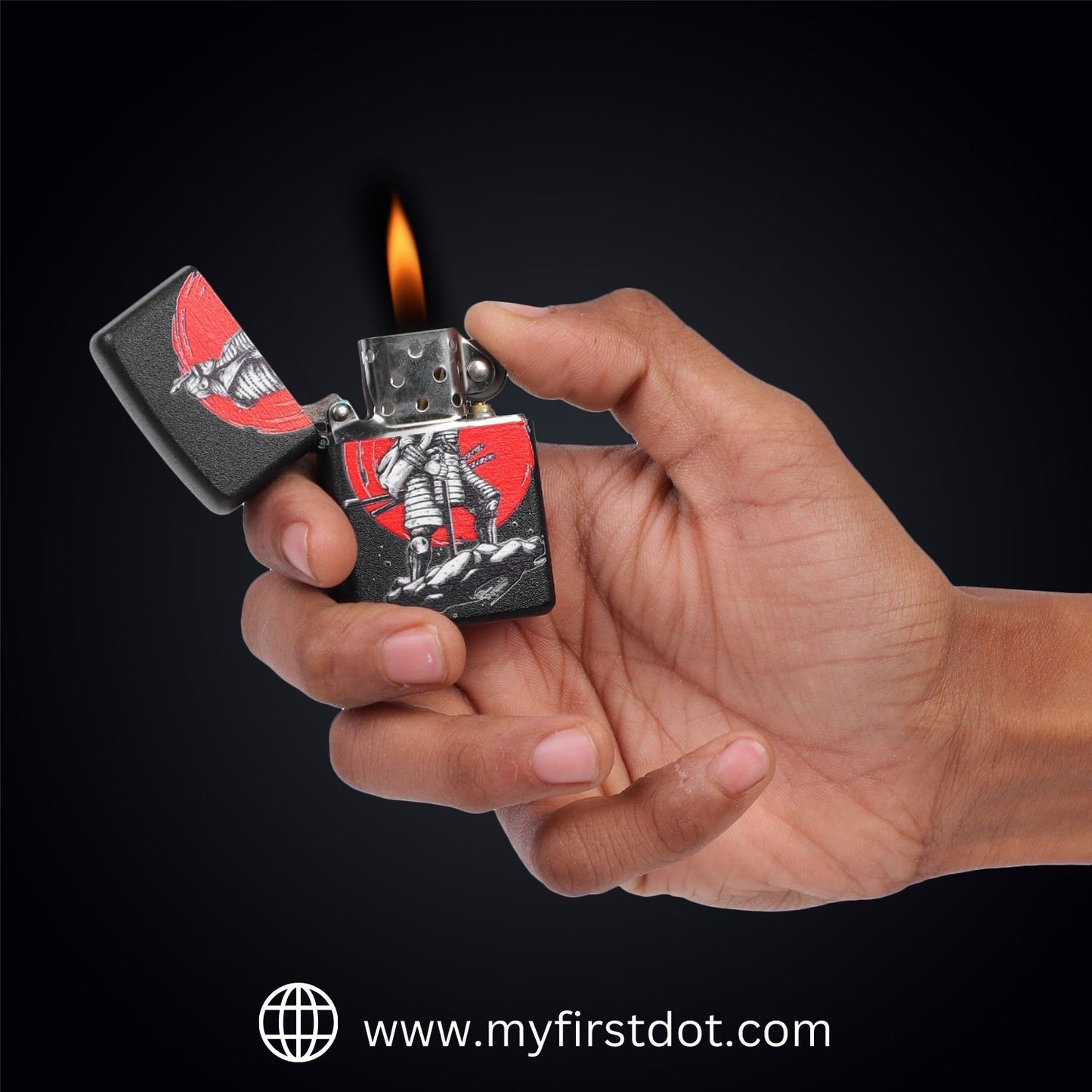 Ninja Samurai Warrior Windproof Lighter Gift for Men Pocket Lighter | First Dot