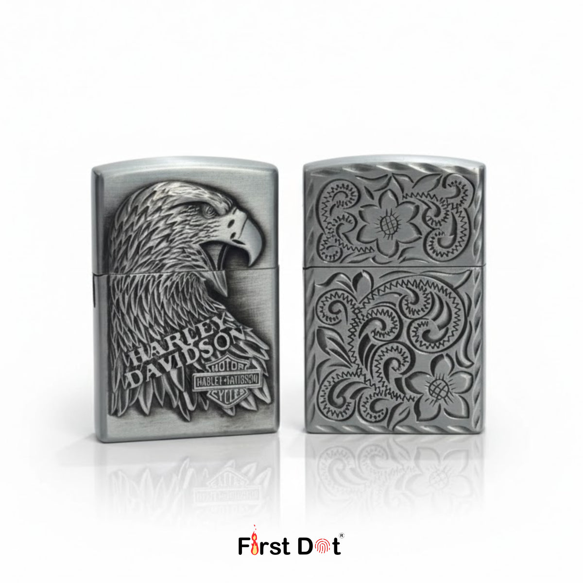 Pack of 2 Refillable Cigarette Lighters | First Dot