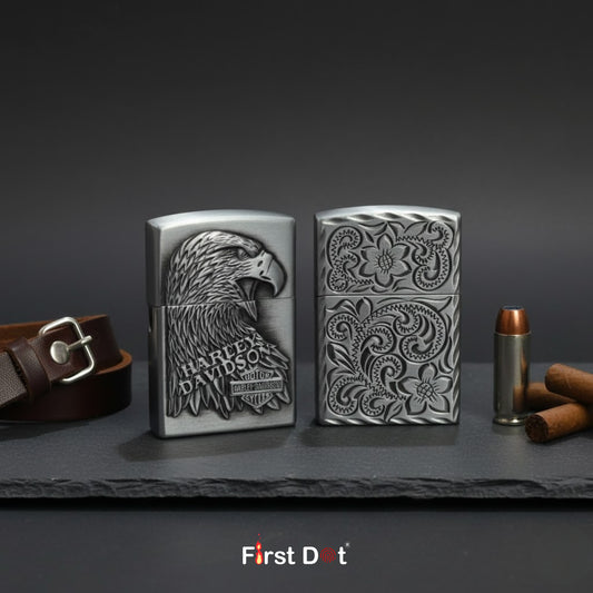 Pack of 2 Refillable Cigarette Lighters | First Dot