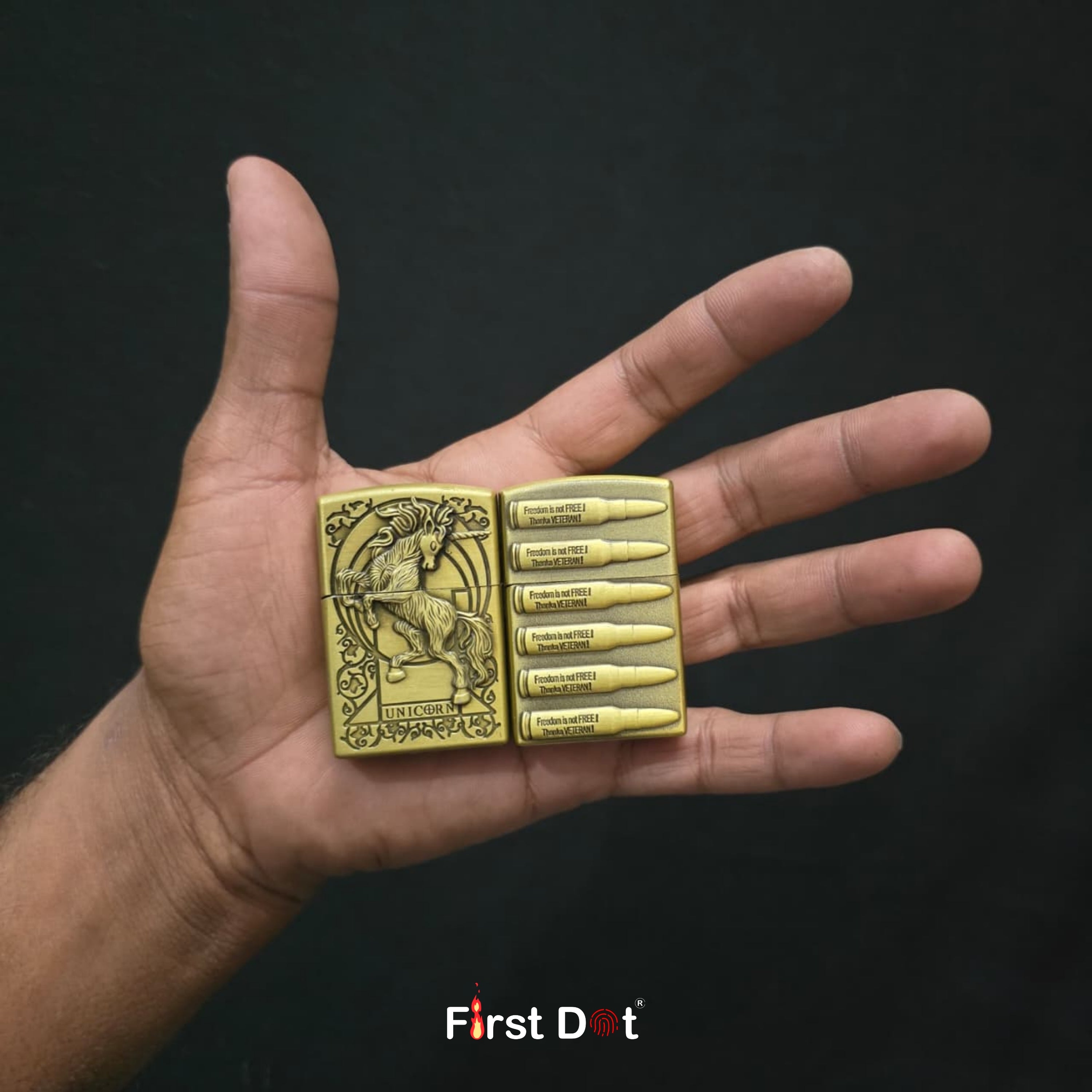 (Pack of 2) Classic Metal Gas Lighter Combo