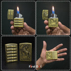 (Pack of 2) Classic Metal Gas Lighter Combo