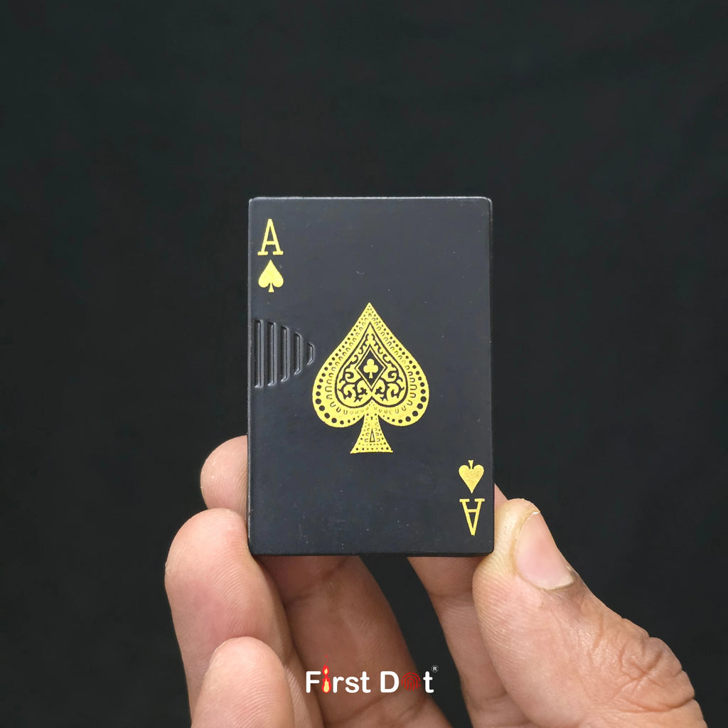 First Dot Playing Card Edition Slide Green Jet Flame Cigarette Lighter