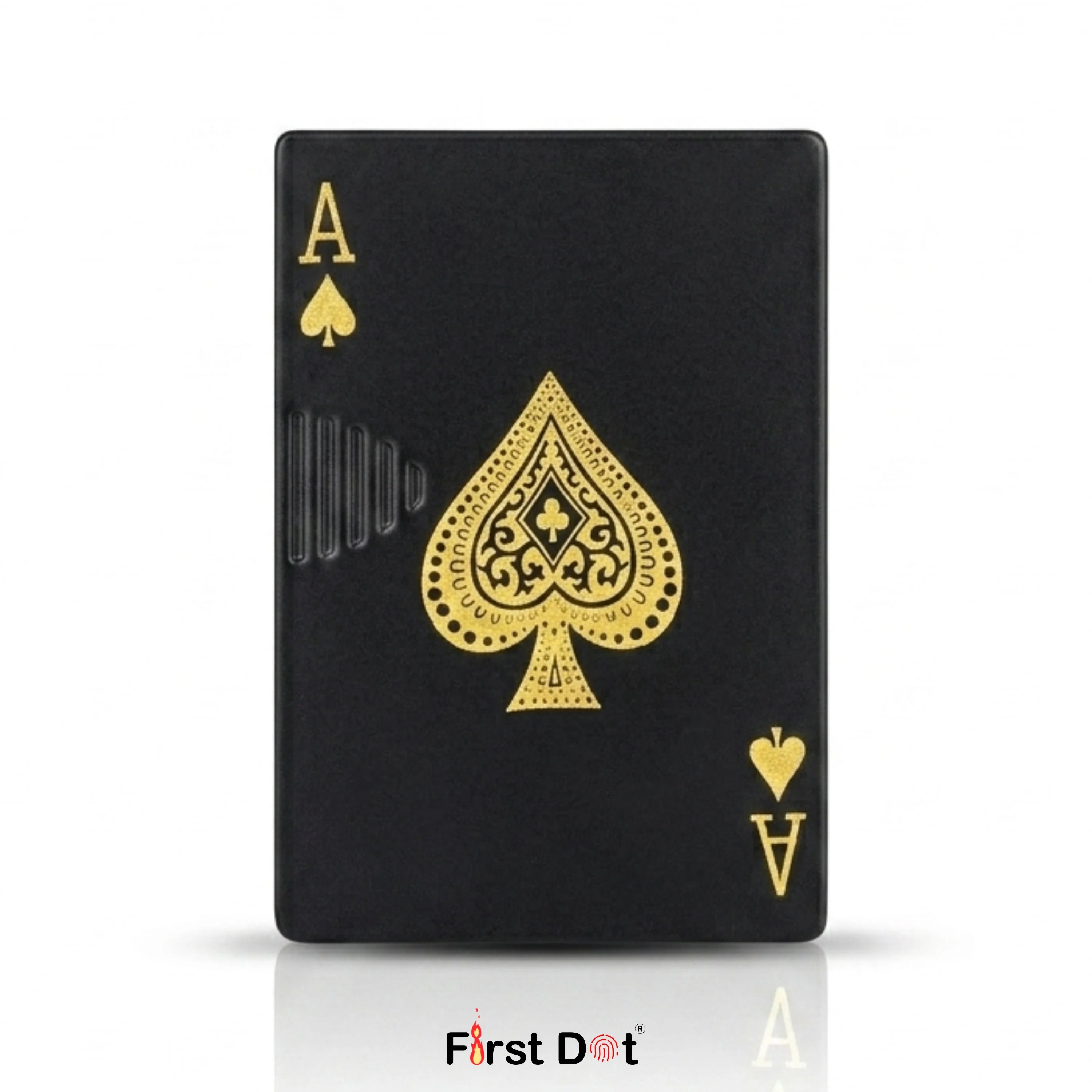 First Dot Playing Card Edition Slide Green Jet Flame Cigarette Lighter