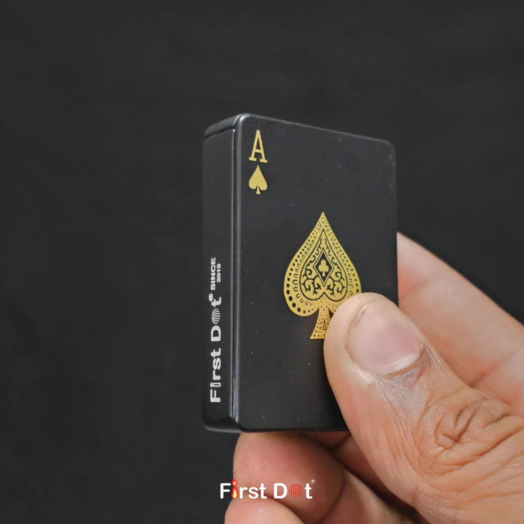 First Dot Playing Card Blue Jet Flame Cigarette Lighter